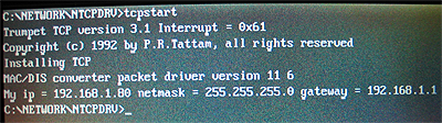 Start messages of NTCPDRV